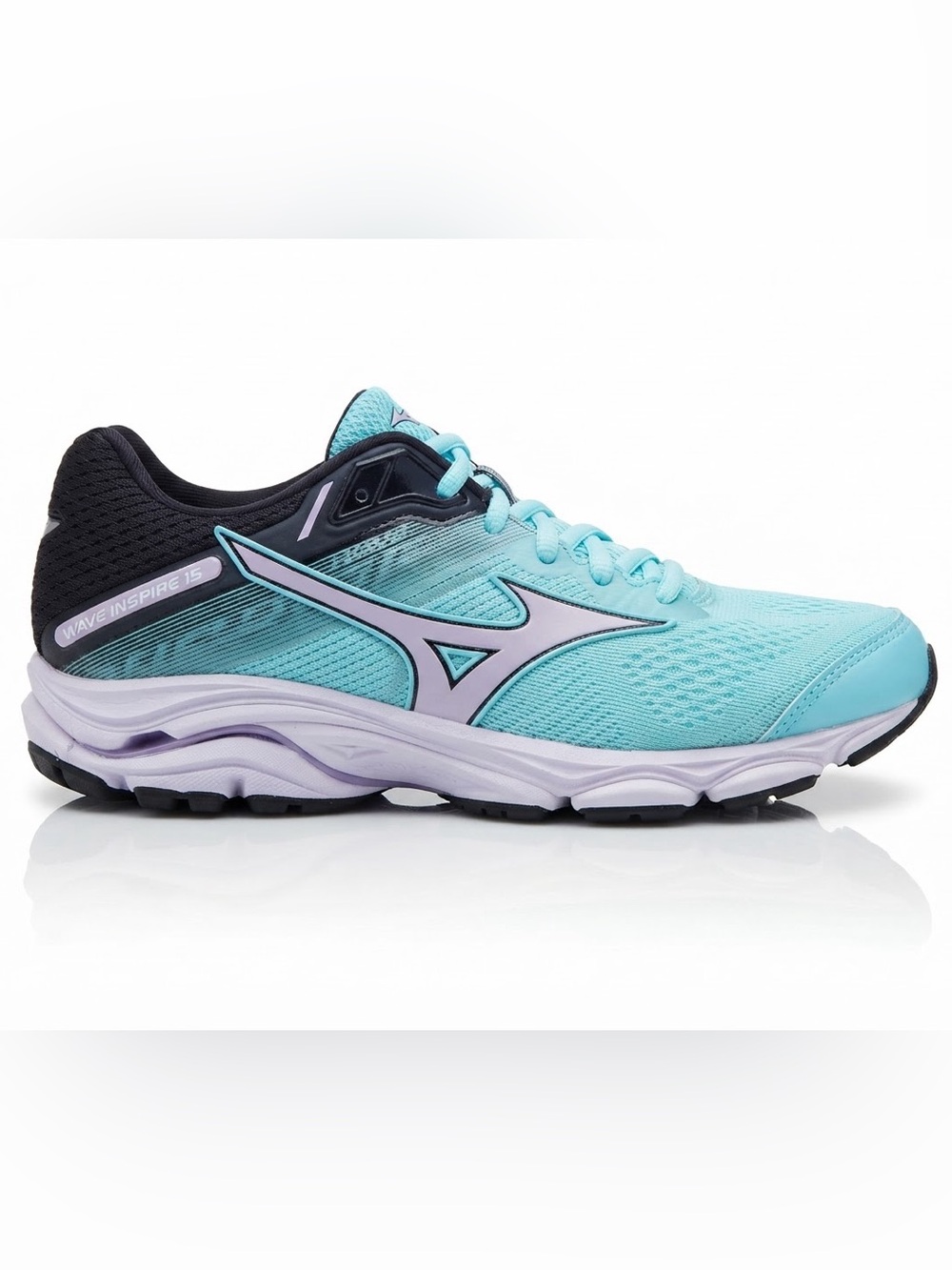 Mizuno Wave Inspire 15 Women's Running Shoe - Blue/Black size 7